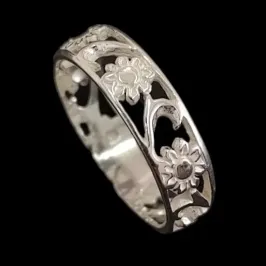 ANEL ALIANÇA INTEIRA FLORES