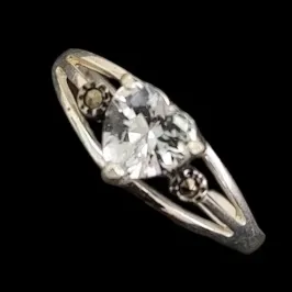 ANEL ARO DUPLO PEDRA CORAÇÃO 5,0 MM