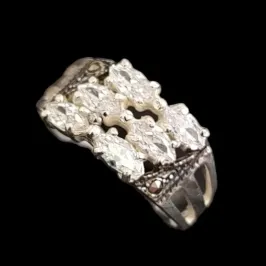 ANEL ARO TRIPLO 6 PEDRAS ZIRCONIA