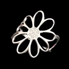 ANEL FLOR VAZADA MICROZIRCONIA