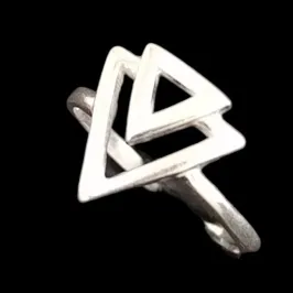 ANEL FORMAS GEOMÉTRICAS TRIANGULO DUPLO