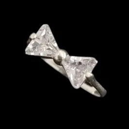 ANEL GRAVATA BORBOLETA PEDRA ZIRCONIA