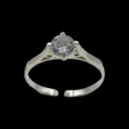 ANEL SOLITÁRIO 4 GARRAS 4,0 MM GARRA DESENHADA