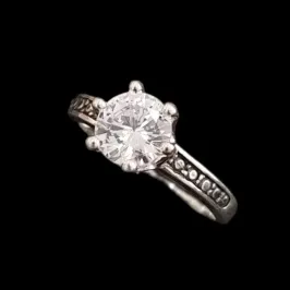 ANEL SOLITÁRIO 6 GARRAS 6,0 MM ENVELHECIDO