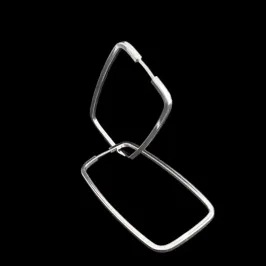 ARGOLA LISA RETANGULAR FIO QUADRADO 3X19