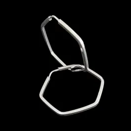 ARGOLA LISA SEXTAVADA  FIO QUADRADO 1,5MM N°3