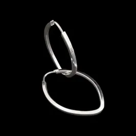 ARGOLA OVAL CHINES FIO QUADRADO 2,7 CM 1,5 MM Nº2