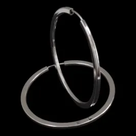 ARGOLA REDONDA FIO QUADRADO 4 CM 2,0 MM