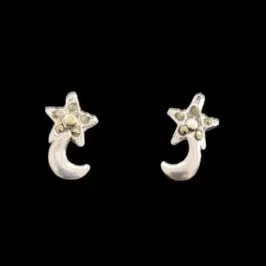 BRINCO 1/2 LUA E ESTRELA COM MARCASSITA