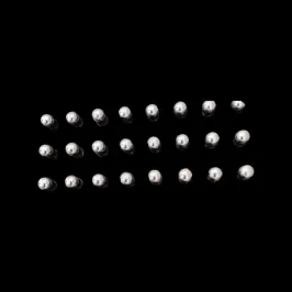 BRINCO BOLA PRATA N° 6 - 6MM (CARTELA 12 PARES)