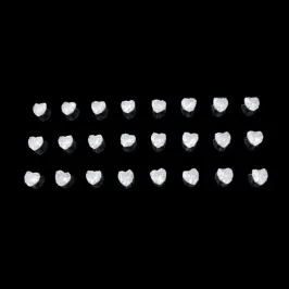 BRINCO ZIRCONIA CORAÇÃO 5X5 5MM (CARTELA 12 PARES)