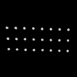 BRINCO ZIRCONIA ESTRELA 3X3 3MM (CARTELA 12 PARES)