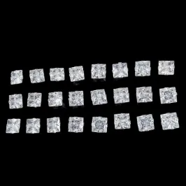 BRINCO ZIRCONIA QUADRADO 7X7 7MM (CARTELA 12 PARES)