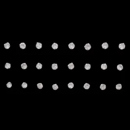 BRINCO ZIRCONIA REDONDO  N° 4 - 4MM (CARTELA 12 PARES)