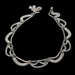 TORNOZELEIRA INDIANA PRATA ENVELHECIDA