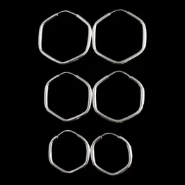 TRIO ARGOLAS SEXTAVADO FIO REDONDO 1,5 MM P/M/G