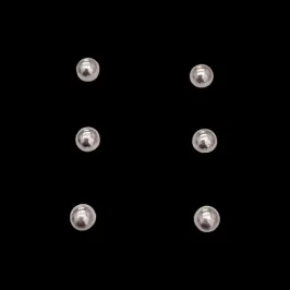 TRIO BOLAS PRATA IGUAIS N° 5