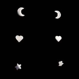 TRIO LUA/CORAÇÃO/ESTRELA LISO