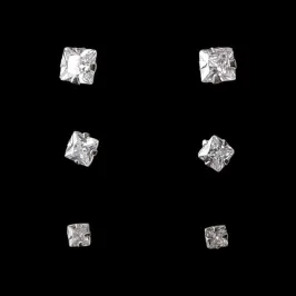 TRIO ZIRCONIA QUADRADO N° 3/4/5