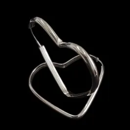 ARGOLA CORAÇAO MEIA CANA 3,3 CM 2,5 MM