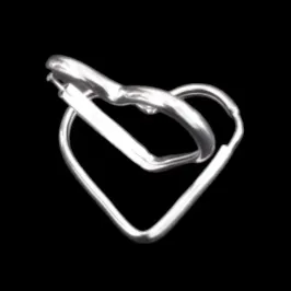 ARGOLA CORAÇÃO MEIA CANA ARO 2.7 CM 2,5 MM