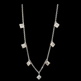 CHOKER QUADRADO TRADICIONAL 6 MM 7 PEDRAS