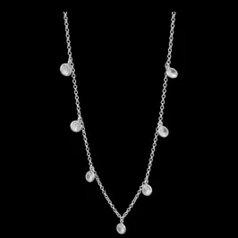 CHOKER REDONDO TRADICIONAL 6 MM 7 PEDRAS BRANCO