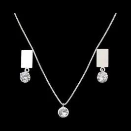 CONJUNTO CHAPA RETANGULAR COM PEDRA REDONDO