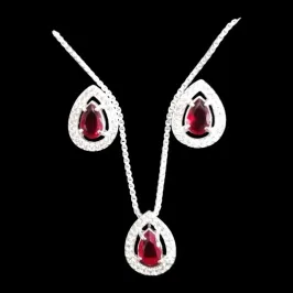 CONJUNTO MOLDURA GOTA 5MM RUBI