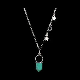 GARGANTILHA PEDRA NATURAL PONTA (CORES)