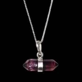 GARGANTILHA PEDRA NATURAL PONTA LILAS