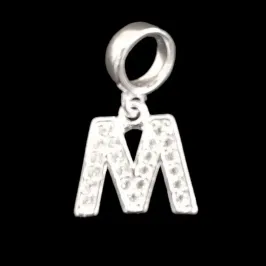 BERLOQUE LETRA M COM MICROZIRCONIA