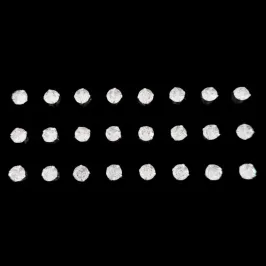 BRINCO ZIRCONIA REDONDO N° 5  - 5MM (CARTELA 12 PARES)