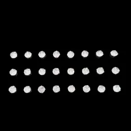 BRINCO ZIRCONIA REDONDO N° 6  - 6MM (CARTELA 12 PARES)