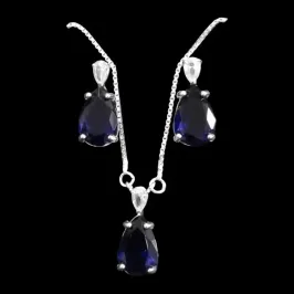 CONJUNTO GOTA COM ZIRCONIA (CORES)