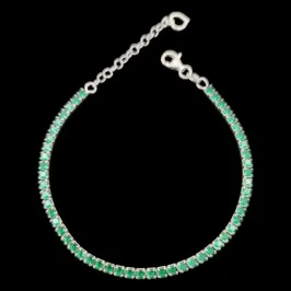 PULSEIRA  RIVIERA MICROZIRCONIA VERDE 2 MM