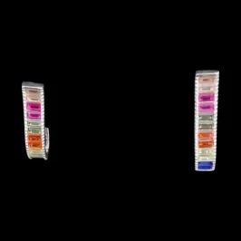 BRINCO 1/2 ARGOLA COM ZIRCONIA COLORIDA