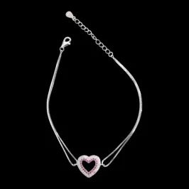 PULSEIRA CORAÇÃO CRAVEJADO COM VENEZIANA