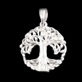 PINGENTE ARVORE DA VIDA LISA COM CIRCULO TAM. MINI