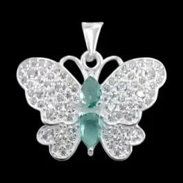 PINGENTE BORBOLETA CRAVEJADO (CORES)