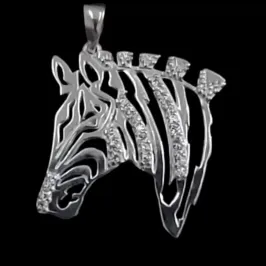 PINGENTE CABEÇA CAVALO CRAVEJADA