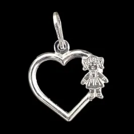 PINGENTE CORAÇÃO MENINA