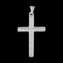 PINGENTE CRUZ MÉDIA CRAVEJADA 27 MM