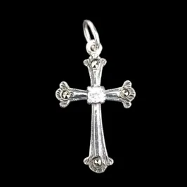 PINGENTE CRUZ MEDIA ENVELHECIDA