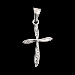 PINGENTE CRUZ NAVETE CRAVEJADA