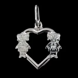 PINGENTE MENINA CORAÇÃO