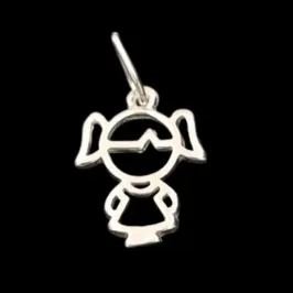 PINGENTE MENINA FUNDIÇÃO TAM. MINI