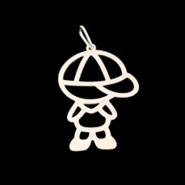 PINGENTE MENINO BONE VAZADO 1,5 CM