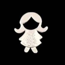 PINGENTE MENINA CRAVEJADO