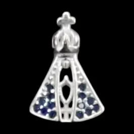 PINGENTE NOSSA SRA MANTO AZUL MINI 12 MM